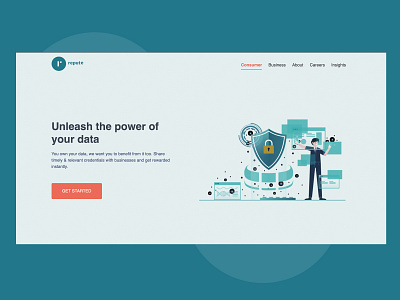 Repute Landing Page data design portfolio reward shanbaiju