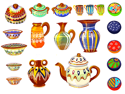 All the Pottery animation art cartoon art character art character design childrens book childrens illustration clip studio paint concept art digital art illustration illustration design original art procreate visual art