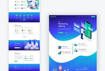 Digital Marketing Agency Landing Page corporate website digital agency digital marketing agency landing page marketing agency psd web template website