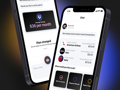 Chatbot finance fintech ios ios app ios app design