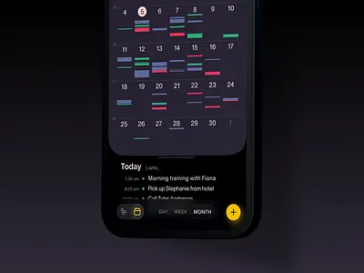 Task Manager App app design calendar calendar app dark theme design design studio graphic design interaction interface mobile mobile app mobile application mobile design mobile ui task management app task manager ui user experience user interface ux