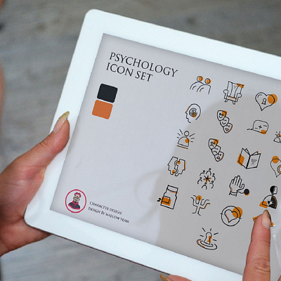 psychology Icon set design flat graphic design icon illustrator minimal set icon web