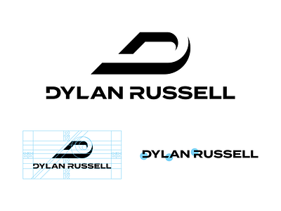 Dylan Russell black and white brand identity branding custom font icon letter letters logo logomark logotype mark monogram negative space sports sports branding sports logo sports logos typography