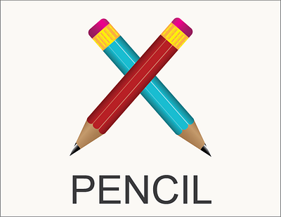 pencil design icon illustration logo minimal