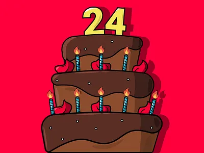 Birthday Cake Illustration art asset birthday birthday cake cake figma graphic illustration vector