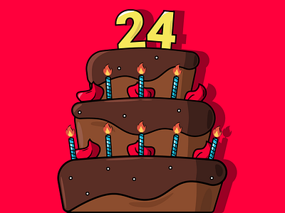 Birthday Cake Illustration art asset birthday birthday cake cake figma graphic illustration vector
