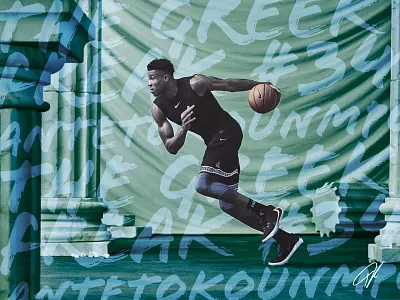 Giannis Antetokounmpo giannis giannis antetokounmpo milwaukee bucks nba nba design poster poster design print print design typography