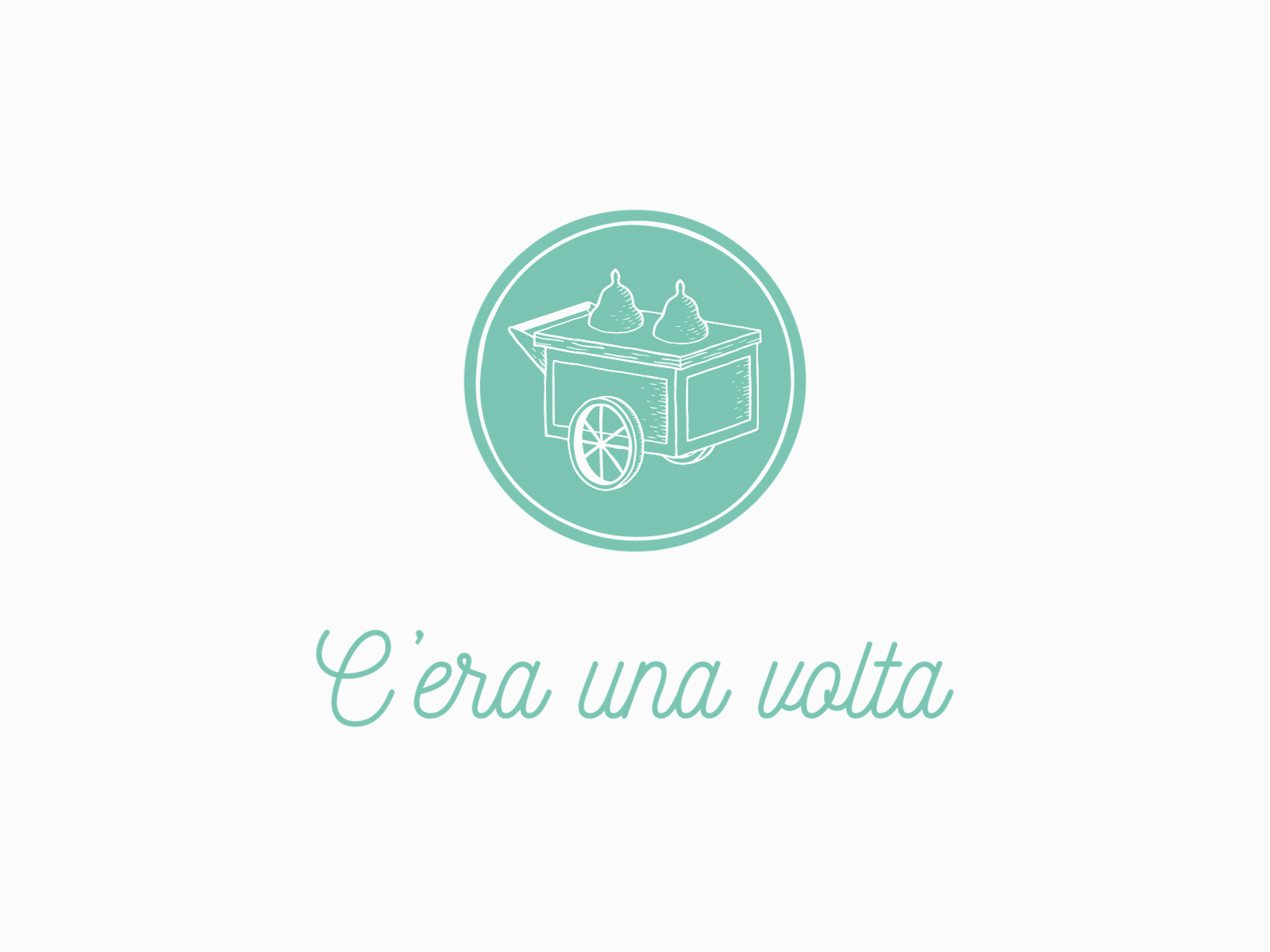 C'era una volta Logo Design animation brand branding city design green hand made ice ice cream icecream icon illustration logo minimal motion motion design truck typography