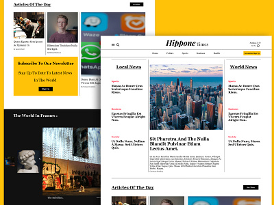 Hippone times newspaper algeria black branding clean design gallery graphic design logo magazine minimal newspaper typography ui ux web web design webdesign website white yellow