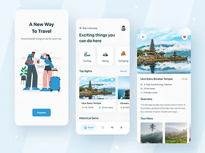 Tripy - Travel Plan App app booking holiday illustration interface minimal mobile mobile design popular shot travel travel app ui ux ux ui design