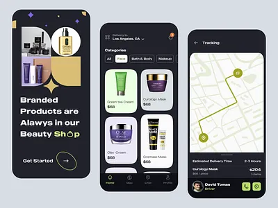 Beauty Product Mobile Apps beauty app clean app ecommerce ios app layout minimal mobile app onboarding product page service shop splash typogaphy welcome