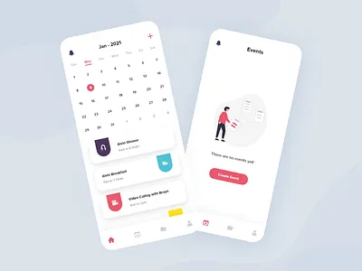 Events and Tasks App UI android app design events app ios tasks app ui uiux ux