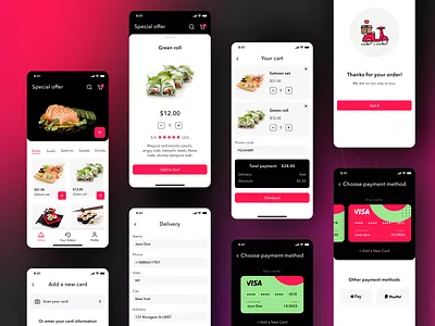 Food Delivery Mobile App food and drink food app food delivery food delivery app food order ios mobile app restaurant sushi ui ux