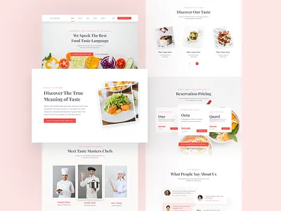 Food & Restaurant Website food web design food website design ui ux design ui ux designer webdesign website design