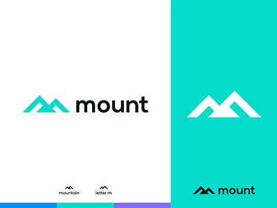 Mount Logo Design art brand branding identity branding colors design flat logo graphic design icon icons symbol investment lettermark line logos trends vector m mark minimal modern monoline mountain nature peak