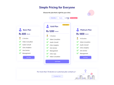 Pricing Page adobe adobe xd adobexd clean clean design clean ui design health care healthcare price pricing pricing page pricing plan pricing table simple ui ux