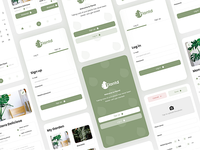 Plantd | Plant Watering Reminder App adobe xd app mobile mobile app plant plant care reminder ui ui design watering