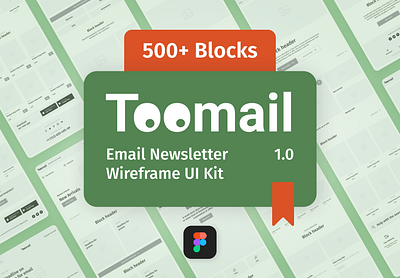 Toomail email email template newsletter ui wireframe wireframe kit