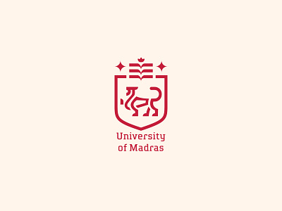 Logo Redesign :: University of Madras books cardinal coats of arms education heraldry logo logo mark logo redesign logodesign logos madras modern modern logo redesign redesign concept redesigned tiger tigers university university logo