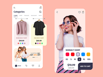 Clothing Store application design application ui ecommerce fashion fashion design girls night out online marketing online shop online shopping online store shopping uidesign uiuxdesign