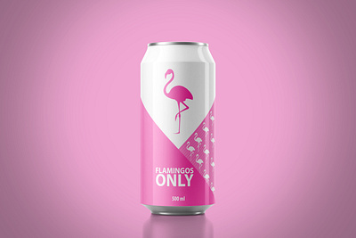 Flamingo Soda flamingo mockup photoshop pink soda