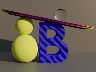 36 days of type - B 36dayoftype 36daysb 36daysoftype08 3dtype blender blender3d blendercycles cyclesrender type typedesign typography