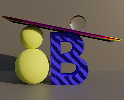 36 days of type - B 36dayoftype 36daysb 36daysoftype08 3dtype blender blender3d blendercycles cyclesrender type typedesign typography