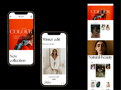 Mura Boutique | Redesign website #3 adaptive awwwards e commerce fashion homepage inspiration interface main page mobile ui webflow