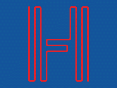 Pac-man eating letter "H" 36days h 36daysoftype 36daysoftype08 animation animation after effects animation design brand letter motion motion design pacman type typography