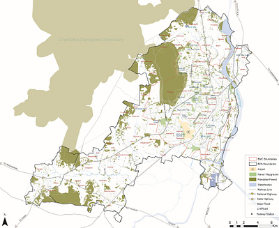 Illustration: Parks Base Map Bhubaneswar Smart city project. 2021 adobe illustrator adobe photoshop art basemap design digital art illustration layout parkmap vector