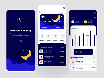 Next Level Banking Mobile App app design bank bank app bank card banking banking app finance financial fintech mastercard mobile app mobile app design mobile design mobile ui payment visa card