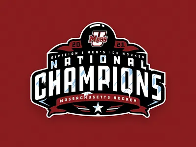 2021 UMass National Championship Logo championship college hockey