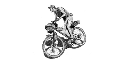 Lean into it bike bikeart bikepacking cycling cyclingart outdoor outdoorillustration