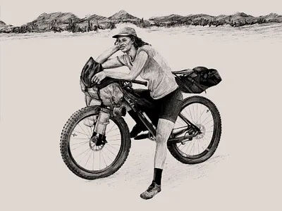 Sam Scipio adventure bike bikeart bikepacking cycling folk mountains western