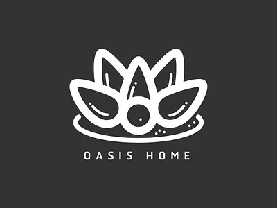 Plant Shop Logo : OASIS HOME branding design icon illustration logo vector