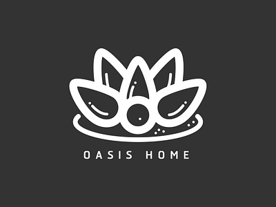 Plant Shop Logo : OASIS HOME branding design icon illustration logo vector