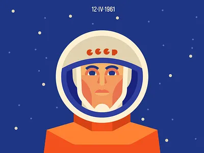 astronautics day! astronaut character flat gagarin ildanflash illustration nasa space space day spaceman spacex