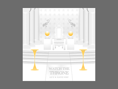 "Watch The Throne" Jay-Z & Kanye West Cover Art Concept album cover art cover art design graphic illustrator photoshop sketch vector