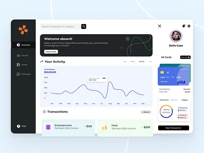 Statistics for Bank Payment - Dashboard figma figmadesign ui ux