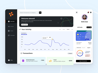Statistics for Bank Payment - Dashboard figma figmadesign ui ux