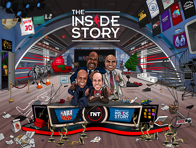 Inside Story Documentary poster basketball design illustration inside nba shall sports story tnt tv