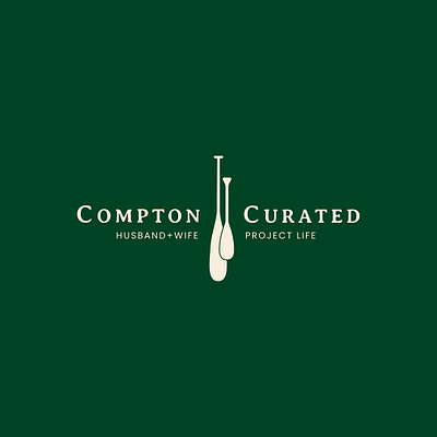 Compton Curated branding logo logo design