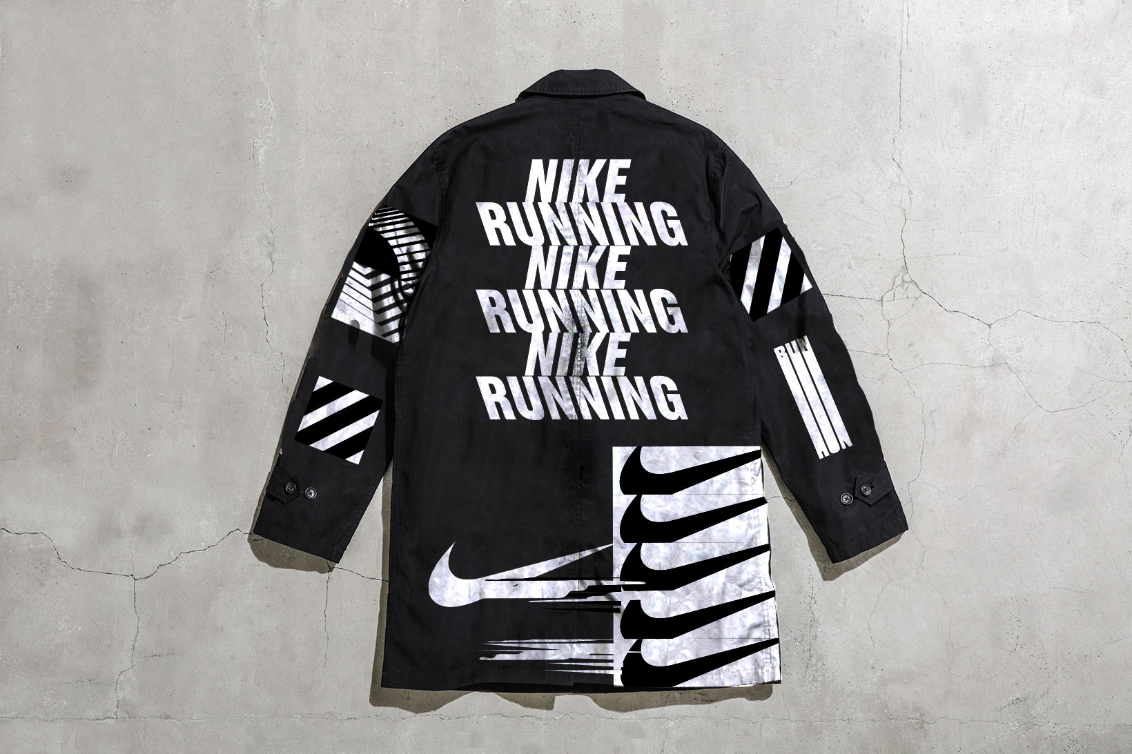 Example of NIKE RN BRAND TrenchJACKET