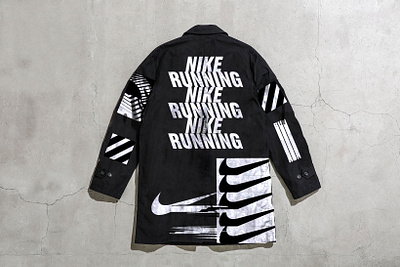 NIKE RN BRAND TrenchJACKET art direction artwork fashion graphic design running sport youth culture