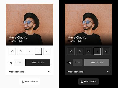 Dark Mode Off and On dark mode design system ui ui design visual design