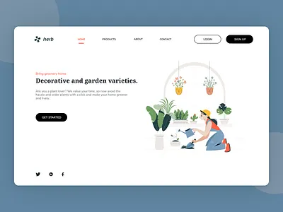 Herb - Shop plants online design figma figmadesign minimal ui ux