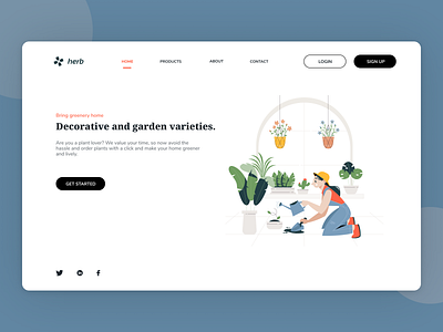Herb - Shop plants online design figma figmadesign minimal ui ux