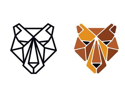 Bear animal bear brand branding design elegant illustration line linear logo logotype minimalism minimalistic modern mosaic vector wild