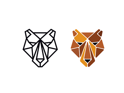 Bear animal bear brand branding design elegant illustration line linear logo logotype minimalism minimalistic modern mosaic vector wild