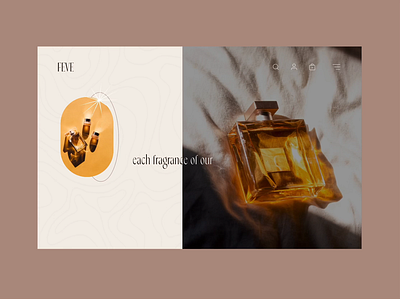 Perfume shop website. Main screen animation animation design fashion figma shop ui ux